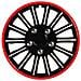 Copricerchi Auto Universali 14 Pollici C-118 Black Red 31200 - Foto miniatura 2