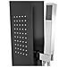 Sistema Pannello Doccia In Alluminio Nero Opaco - Foto miniatura 7