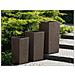 Vaso Rettangolare Per Interno Ed Esterno Marrone Scuro 35x35x70cm Gaza - Foto miniatura 2