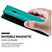 Custodia Compatibile Con Nokia Lumia 435 In Turchese Petrolio - Coperchio Protettiva Con Chiusura Magnetica, Funzione Stand E Tasca Per Le Carte - Foto miniatura 8