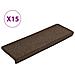 Tappetini per Scale in Moquette 15 pz 65x21x4 cm Marroni - Foto miniatura 1