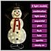 Figura Natalizia Pupazzo di Neve a LED Tessuto Pregiato 180 cm - Foto miniatura 3
