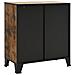 Armadietti 2 Pz Marrone Rustico 72x36x82 Cm Metallo E Mdf - Foto miniatura 9