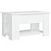 Tavolino Da Salotto Bianco 79x49x41 Cm In Legno Multistrato - Foto miniatura 5