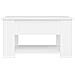Tavolino Da Salotto Bianco 79x49x41 Cm In Legno Multistrato - Foto miniatura 7