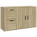 Credenza Rovere Sonoma 100x33x59,5 Cm In Legno Multistrato - Foto miniatura 2