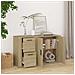 Credenza Rovere Sonoma 100x33x59,5 Cm In Legno Multistrato - Foto miniatura 3