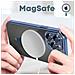 Cover Magsafe Per Iphone 13 Pro Max Silicone Protezione Camera Bordo Cromato Blu - Foto miniatura 5