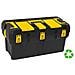Cassetta Degli Attrezzi Con Scompartimenti 31,5 X 65,5 X 31 Cm Nero Giallo - Foto miniatura 1