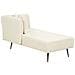 Chaise Longue Versione Destra Riom Bouclé Bianco Sporco - Foto miniatura 5