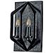 Applique Industrial Nordico Vanguard Acciaio Nero Antico 2 Luci E14 - Foto miniatura 2