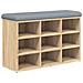 Panca Porta Scarpe Rovere Sonoma 82x32x50 Cm Legno Multistrato - Foto miniatura 2