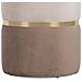 Pouf Louise In Velluto Beige E Metallo Dorato - Foto miniatura 6