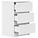 Comodini con 3 Cassetti 2 pz Bianco 39x35x65 cm - Foto miniatura 2