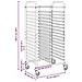Carrello Portateglie con 32 GN Contenitori 75x55x162,5 cm - Foto miniatura 10