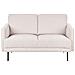 Divano 2 Posti Breda Tessuto Beige Chiaro - Foto miniatura 2