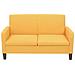 Divano A 2 Posti 135x65x76 Cm Giallo - Foto miniatura 1