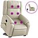 Lusso Casadino -  Poltrona Alzapersona Elettrica Reclinabile Crema In Similpelle - Foto miniatura 1