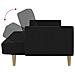 Divano Letto a 2 Posti Nero in Tessuto - Foto miniatura 7