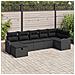 Set di Divani da Giardino  con Cuscini Nero Polirattan, Divano da Giardino da 2 Posti  con Cuscini Nero Polirattan - Foto miniatura 2