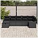 Set di Divani da Giardino  con Cuscini Nero Polirattan, Divano da Giardino da 2 Posti  con Cuscini Nero Polirattan - Foto miniatura 3