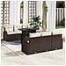 Set Divano da Giardino 7 Pezzi con Cuscini Marrone Polyrattan - Foto miniatura 2