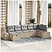 Set Divano da Giardino con Cuscini Beige in Polirattan - Foto miniatura 2