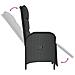 Sedie Reclinabili da Giardino 2 pz con Tavolo Nero Polyrattan - Foto miniatura 6