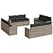 Set Divano Giardino 12 pz con Cuscini Grigio Chiaro Polyrattan - Foto miniatura 1