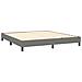 Letto a Molle Materasso e LED Grigio Scuro 160x200cm in Tessuto - Foto miniatura 5