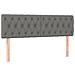 Letto a Molle Materasso e LED Grigio Scuro 160x200cm in Tessuto - Foto miniatura 7