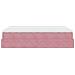 Struttura Letto Pouf con Materasso Rosa 140x200 cm in Velluto - Foto miniatura 9
