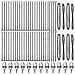 Posts per recinzione con piastre di base 52 pezzi Ø32mm 90cm in acciaio galvanizzato - Foto miniatura 3