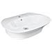Lavabo Sospeso In Ceramica Bianco Cm 55 Con Foro Rubinetto Sensation - - Foto miniatura 1