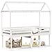 Letto a Soppalco con Tetto Bianco 90x190 cm in Legno di Pino - Foto miniatura 1