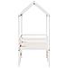 Letto a Soppalco con Tetto Bianco 90x190 cm in Legno di Pino - Foto miniatura 7
