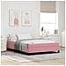 Letto box spring con materasso Rosa 140 x 190 cm Velluto - Foto miniatura 2