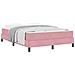 Letto box spring con materasso Rosa 140 x 190 cm Velluto - Foto miniatura 3