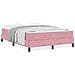 Letto box spring con materasso Rosa 140 x 190 cm Velluto - Foto miniatura 4