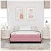 Letto box spring con materasso Rosa 140 x 190 cm Velluto - Foto miniatura 5