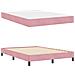 Letto box spring con materasso Rosa 140 x 190 cm Velluto - Foto miniatura 6