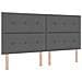 Letto a molle con materasso Grigio scuro 200 x 200 cm Tessuto - Foto miniatura 1
