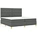 Letto a molle con materasso Grigio scuro 200 x 200 cm Tessuto - Foto miniatura 6