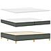 Letto a molle con materasso Grigio scuro 200 x 200 cm Tessuto - Foto miniatura 7