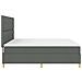 Letto a molle con materasso Grigio scuro 200 x 200 cm Tessuto - Foto miniatura 9