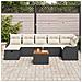 Set Divano da Giardino con cuscino 8 pcs Nero Poly Rattan - Foto miniatura 3