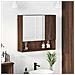 Mobiletto per specchio con porta Rovere marrone 59 x 17 x 55 cm - Foto miniatura 2