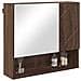 Mobiletto per specchio con porta Rovere marrone 59 x 17 x 55 cm - Foto miniatura 3