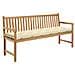 Panca Da Giardino Con Cuscino Bianco Crema 175 Cm Legno Di Teak - Foto miniatura 2