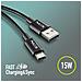 Zyro-ac White: Cavo Di Ricarica Da Usb-a A Usb-c. Trasmissione Dati: 480 Mbps Usb 2.0. Lunghezza: 1 M. Potenza: 15 W. Resistente. Bianco. - Foto miniatura 3